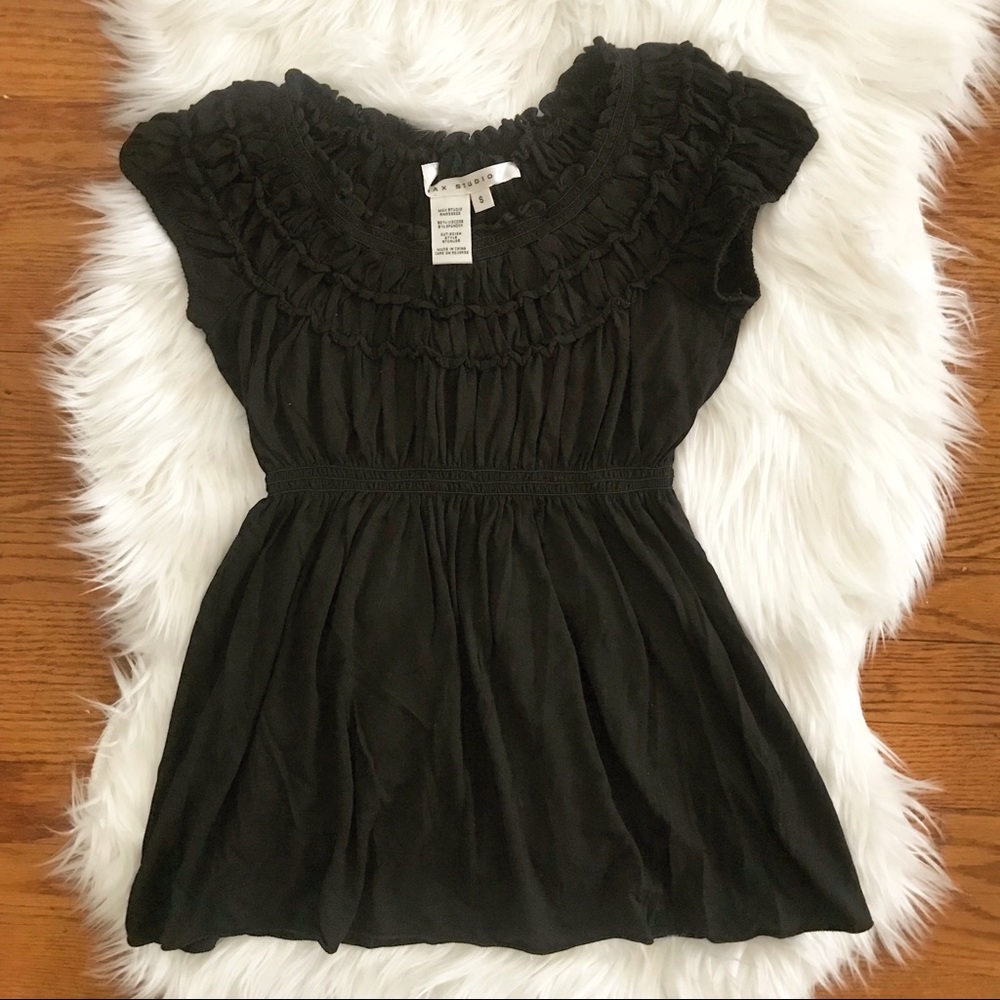 ⚡️Flash Sale!⚡️ Ruched Black Top